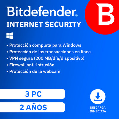 Bitdefender Internet Security 2 AÑOS