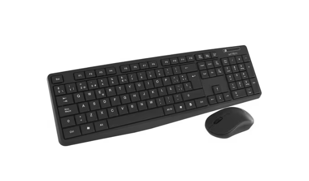kit Inalambrico Creator MK440 / Teclado Multimedia + Mouse Ergonomico / 2.4 MHz / 1000 DPI / Teclado Clasico + Mouse Ergonomico / 2xBat AAA + 1xBat AA Incluidas / Advanced Negro