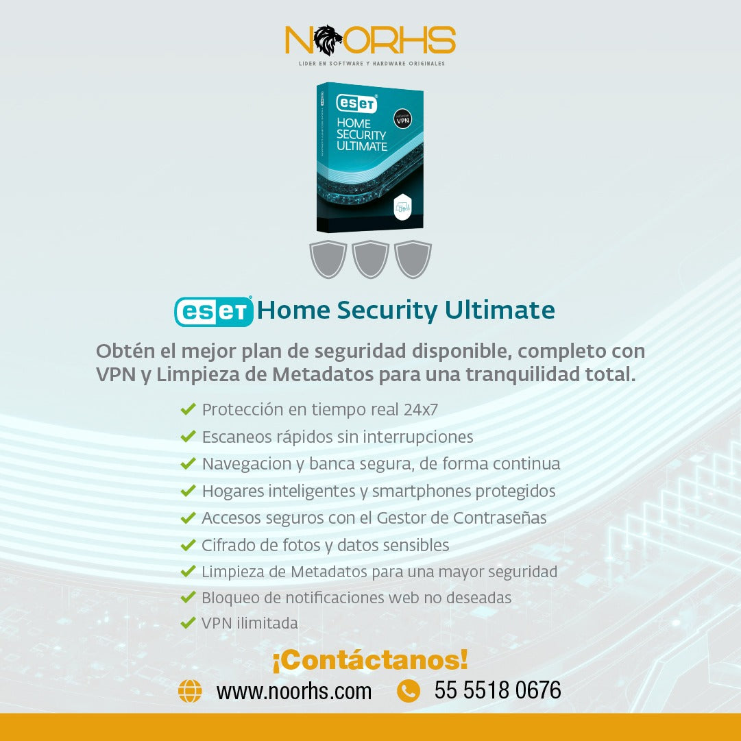 ESET HOME Security Ultimate 1 año Antivirus seguridad digital