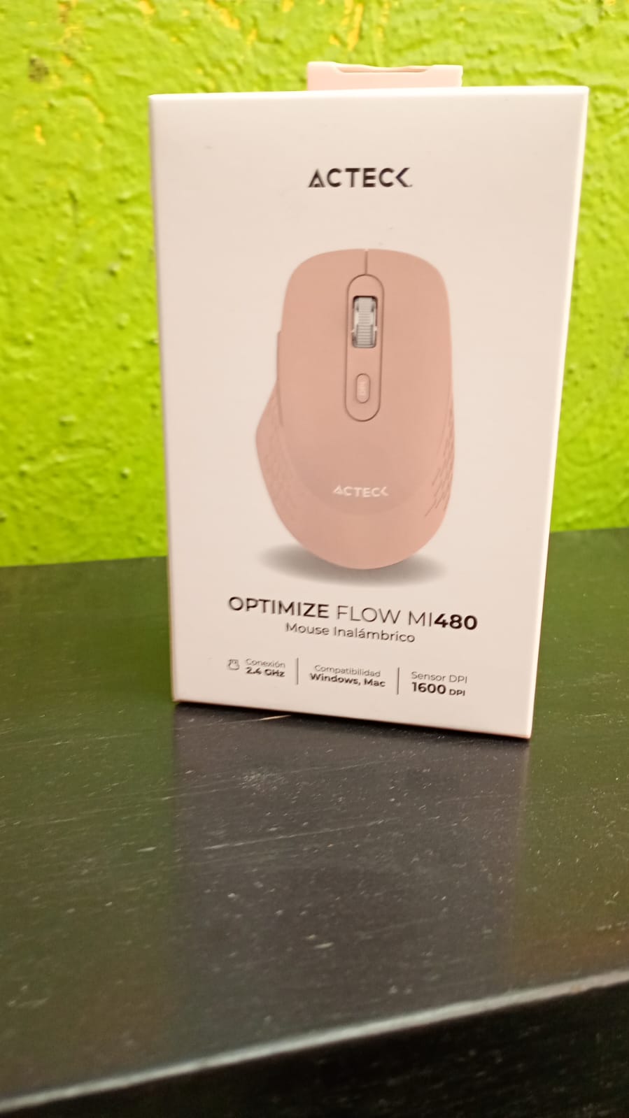 Mouse Acteck Inalámbrico Optimize Flow MI480 / 2.4 GHz / Hasta 1600 DPI / 5 Botones / Diseño Elegante / 2x Bat AAA Incluida / Advanced Rosa