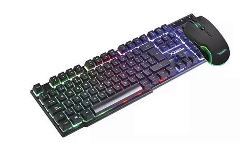 KIT XZEAL GAMER STARTER 2 EN 1 ACCS TECLADO Y MOUSE USB LUZ RAINBOW