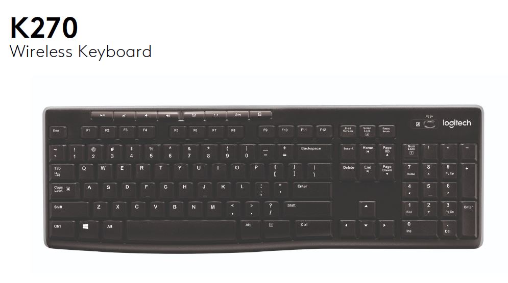 TECLADO LOGITECH K270 UNIFYING WRLS INALAMBRICO PC