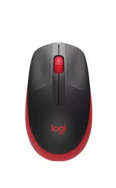 MOUSE INALAMBRICO M190 AMBIDIESWRLS DE TAMANO REGULAR COLOR ROJO