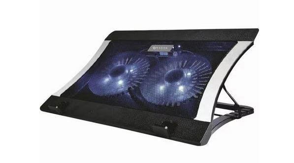 BASE ENFRIADORA PARA LAPTOP 2 VENTILADORES RETRO ILUMINADO 2 USB