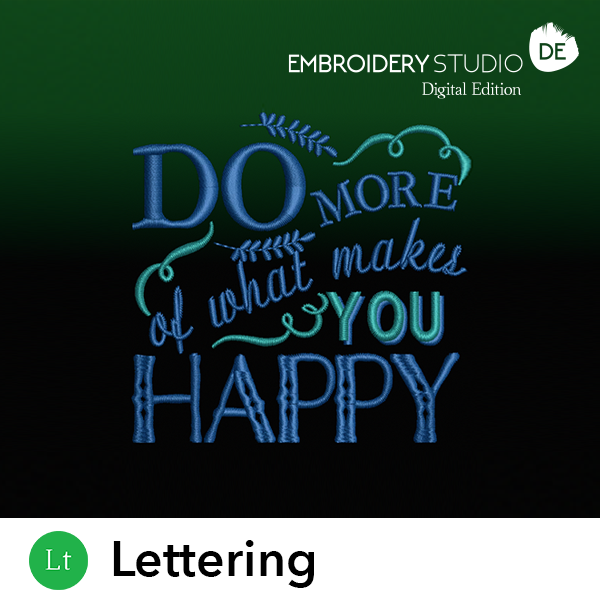 EmbroideryStudio Digital Edition Lettering