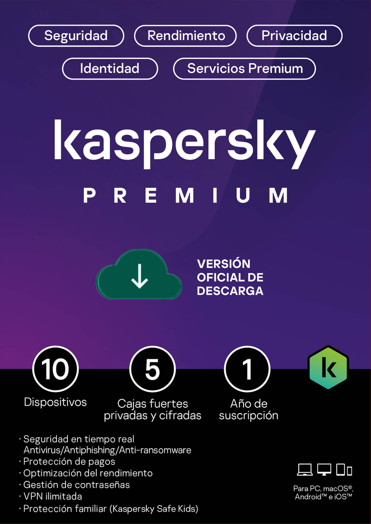 Kaspersky PREMIUM  + CUSTOMER SUPPORT