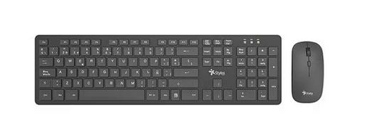 KIT MOUSE Y TECLADO INALAMBRICO STYLOS NEGRO CONEXIN USB NANO 2