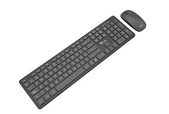 KIT MOUSE Y TECLADO INALAMBRICO STYLOS NEGRO CONEXIN USB NANO 2