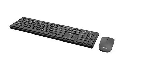 KIT MOUSE Y TECLADO INALAMBRICO STYLOS NEGRO CONEXIN USB NANO 2