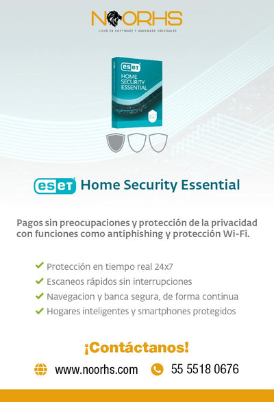 ESET HOME SECURITY Essential 1 Año Antivirus seguridad digital