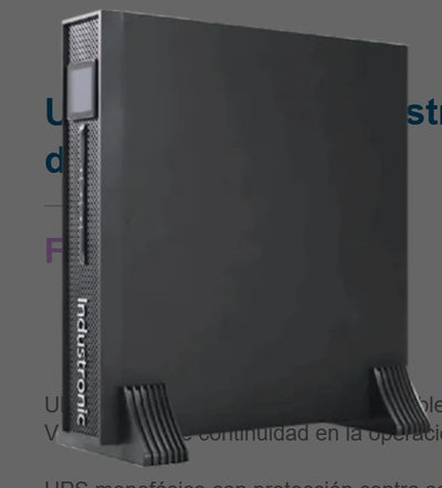 UPS INDUSTRONIC 3KVA RACK MONOFASICO E/S120 INLCUYE TARJETA CARGADORA DE BATERIA ADICIONAL
