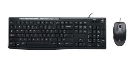 TECLADO MOUSE LOGITECH MK200 NEGRO PC USB