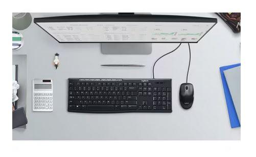 TECLADO MOUSE LOGITECH MK200 NEGRO PC USB