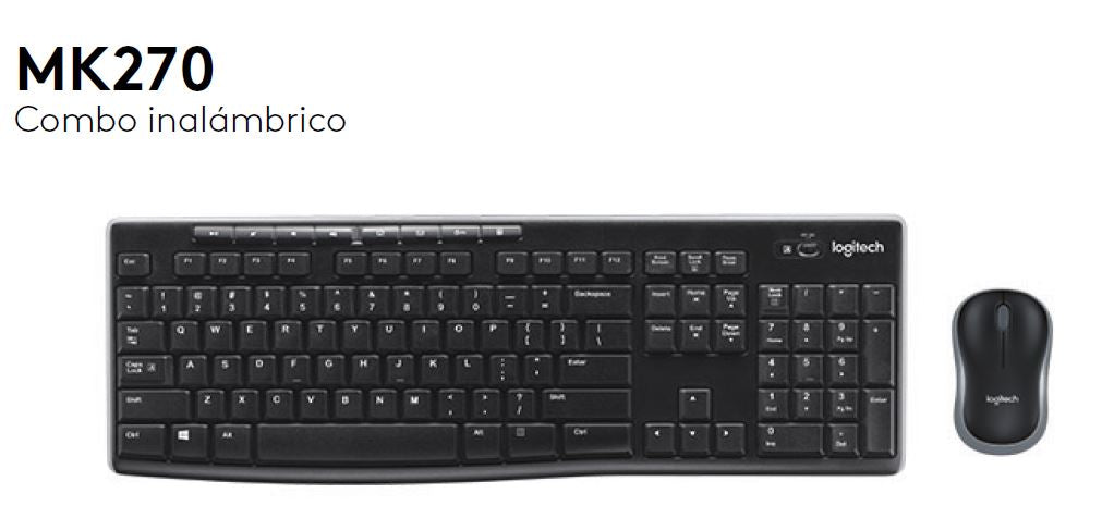 TECLADO MOUSE LOGITECH MK270 WRLS INALAMBRICO OPTICO