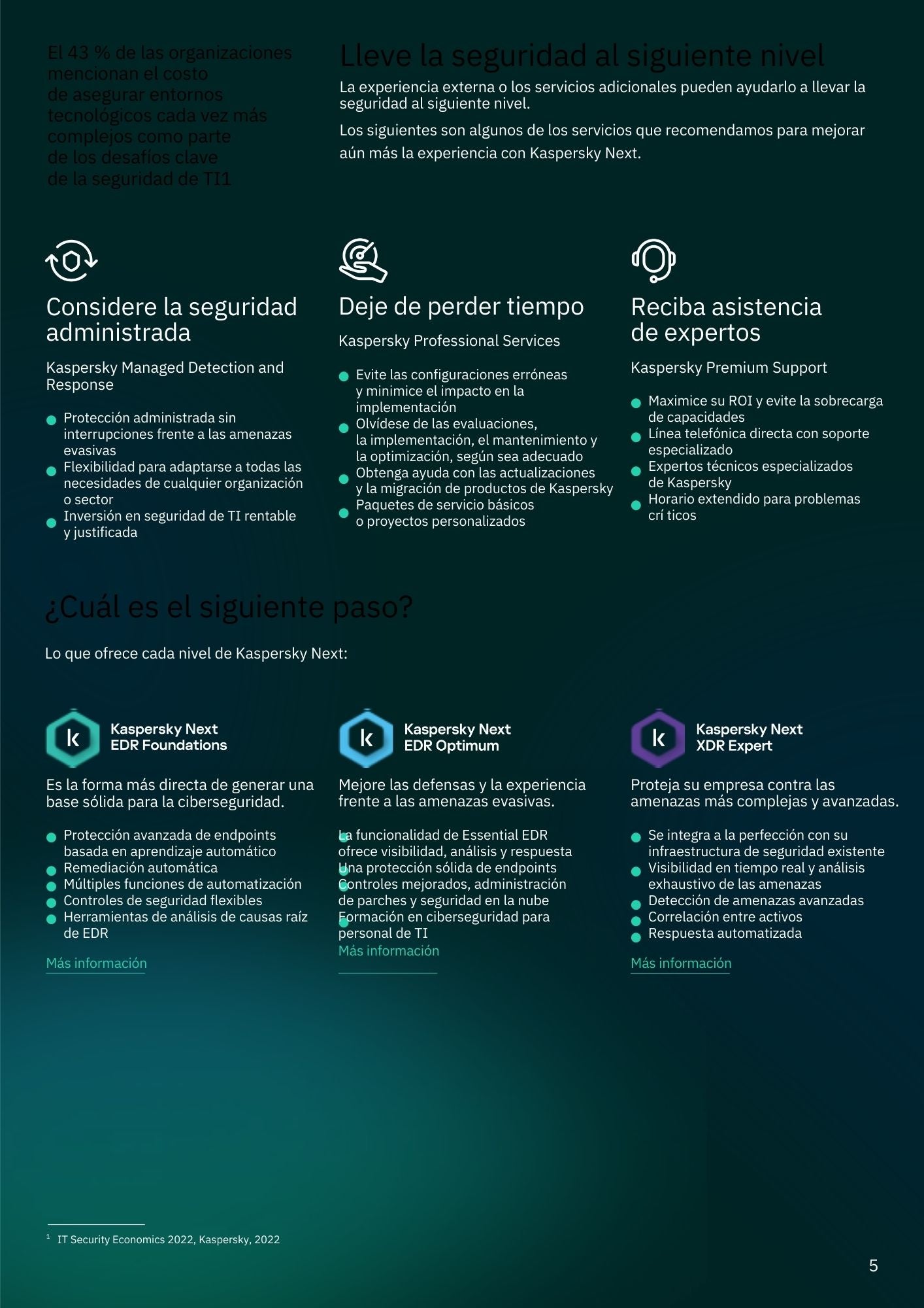 Kaspersky Next EDR Optimum Mexican Edition.