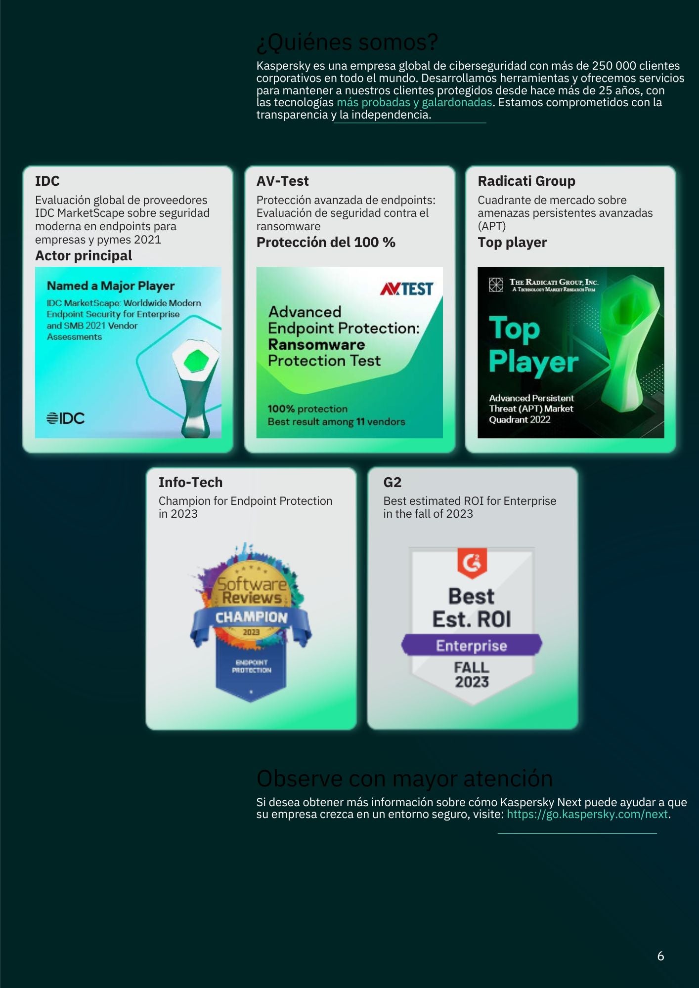 Kaspersky Next EDR Optimum Mexican Edition.