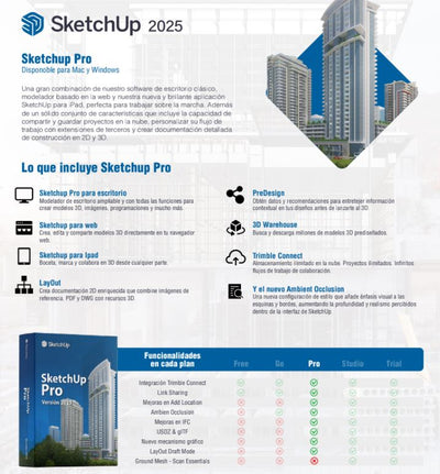 SketchUp Pro 2026 (Windows / Mac)