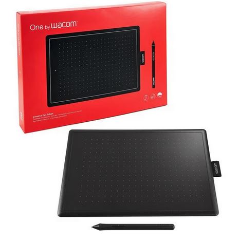 Wacom One Tableta gráfica Small Lápiz PC Mac Cromo