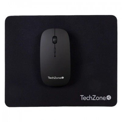 Mouse Inalámbrico Recargable con Mousepad TECHZONE TZ18MOUINAMP-NG, Negro, Inalámbrico, 800 - 1600 DPI - NOORHS Latinoamérica, S.A. de C.V.