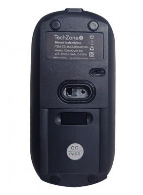 Mouse Inalámbrico Recargable con Mousepad TECHZONE TZ18MOUINAMP-NG, Negro, Inalámbrico, 800 - 1600 DPI - NOORHS Latinoamérica, S.A. de C.V.