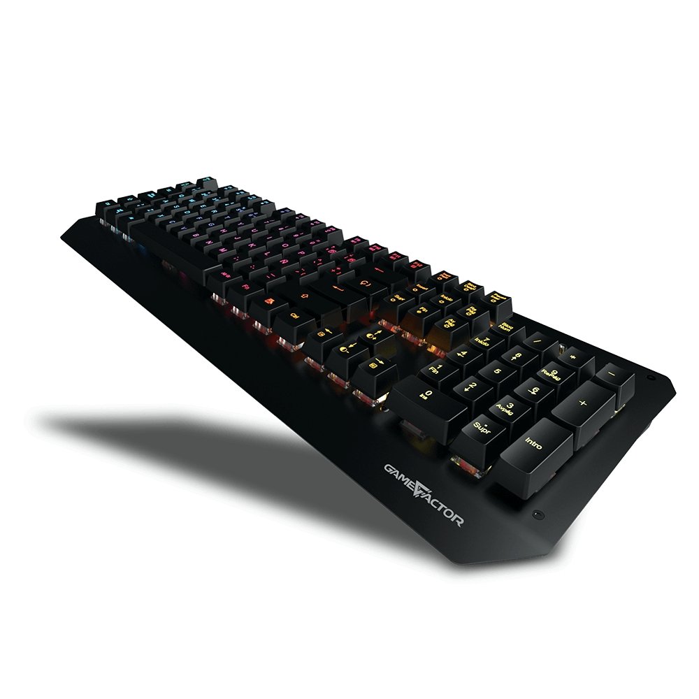 Teclado Gamer Game Factor KBG601 RGB, Mecánico, Switch Óptico, Alámbrico, Negro (Español) - NOORHS Latinoamérica, S.A. de C.V.