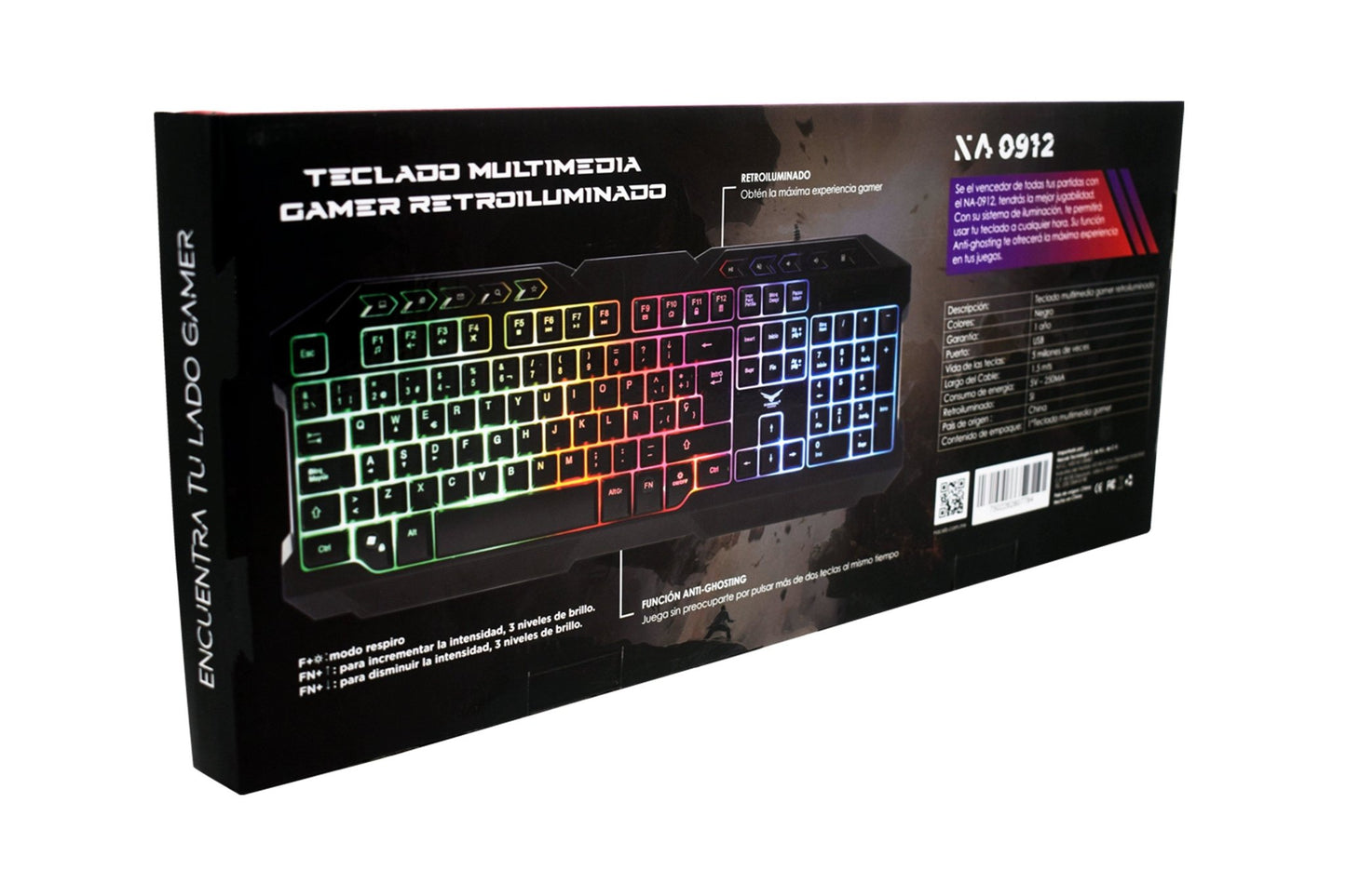 TECLADO GAMER RETROILUMINADO NACEB MULTIMEDIA ANTI-GHOSTING ESP NA-0912 - NOORHS Latinoamérica, S.A. de C.V.