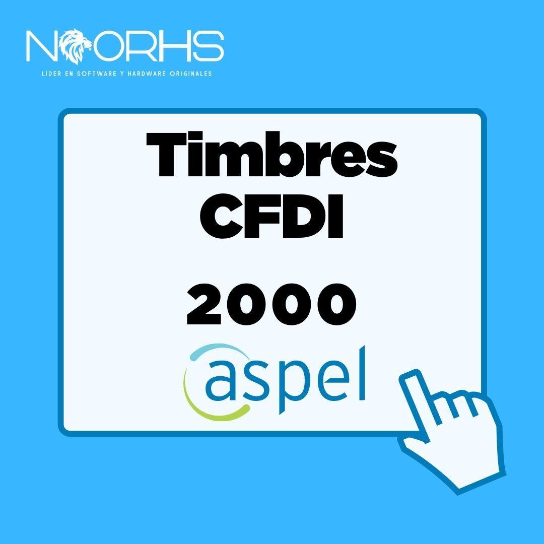 Timbres Fiscales Aspel sellado CFDI - 2000 TIMBRES - NOORHS Latinoamérica