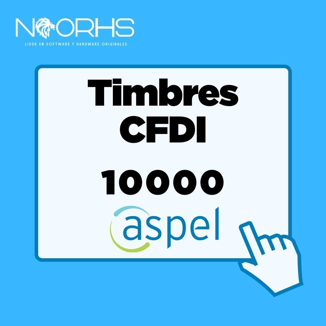 Timbres Fiscales Aspel sellado CFDI - 10000 TIMBRES - NOORHS Latinoamérica