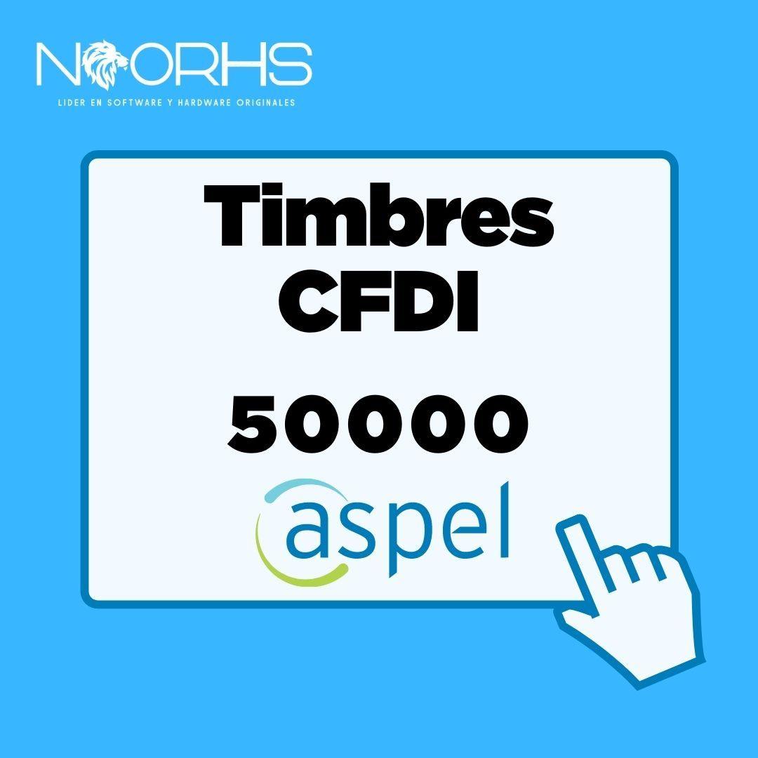 Timbres Fiscales Aspel sellado CFDI - 50000 TIMBRES - NOORHS Latinoamérica