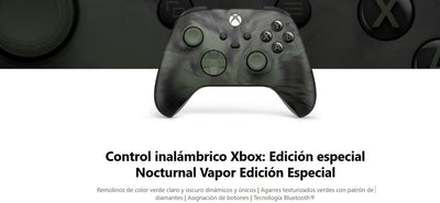 CONTROL INALÁMBRICO XBOX  EDICIÓN ESPECIAL NOCTURNAL VAPOR