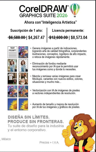 Corel DRAW Graphics Suite 2026  Licencia  Electrónico PC Mac