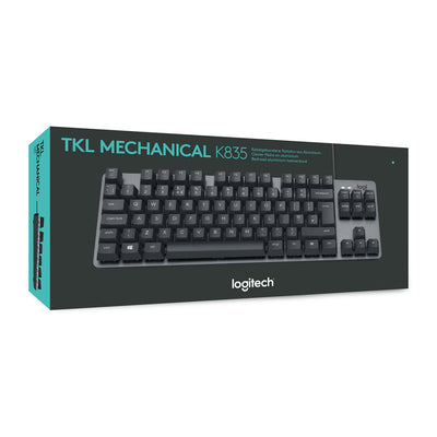 Teclado Logitech K835 TKL, Alámbrico, USB, Gris (Español)