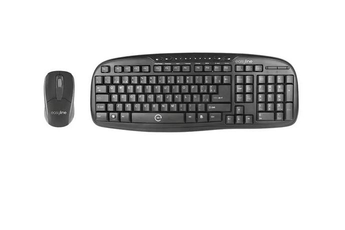 KIT TECLADO Y MOUSE EASY LINE EL-993391 CONEXION ALAMBRICO COLOR NEGRO