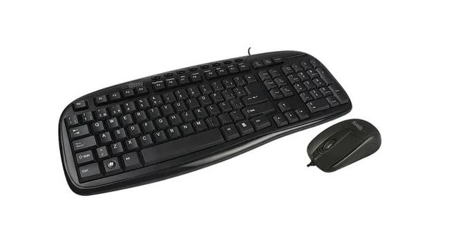 KIT TECLADO Y MOUSE EASY LINE EL-993391 CONEXION ALAMBRICO COLOR NEGRO