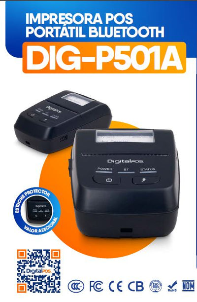 DIG-P501A - IMPRESORA TERMICA BLUETOOTH + Estuche