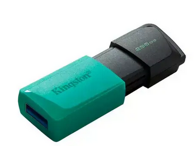 USB 3.2 MEMORIA KINGSTON 256GB DT EXODIA M TAPA DESLIZABLE (NEGRA-AQUA)