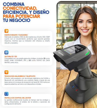 LECTOR DE CODIGO DE BARRAS  DIG-D68T