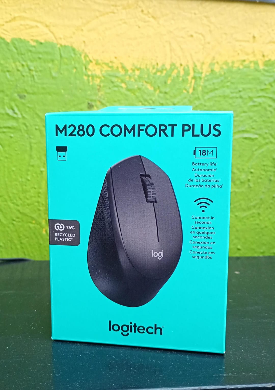 Mouse Logitech M280 - Radiofrecuencia - USB - Óptico - 3 Botón(es) - Negro - Inalámbrico - 1000 dpi - Rueda de desplazamiento