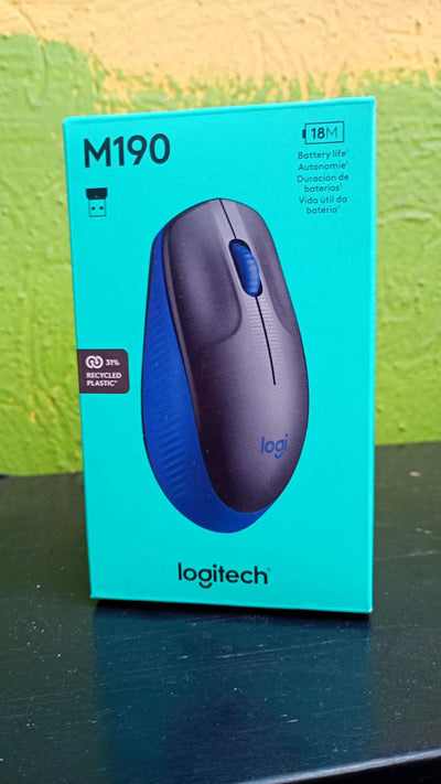 MOUSE LOGITECH M190 INALAMBR PC MAC AZUL WIN/MAC AMBIDIESTRO