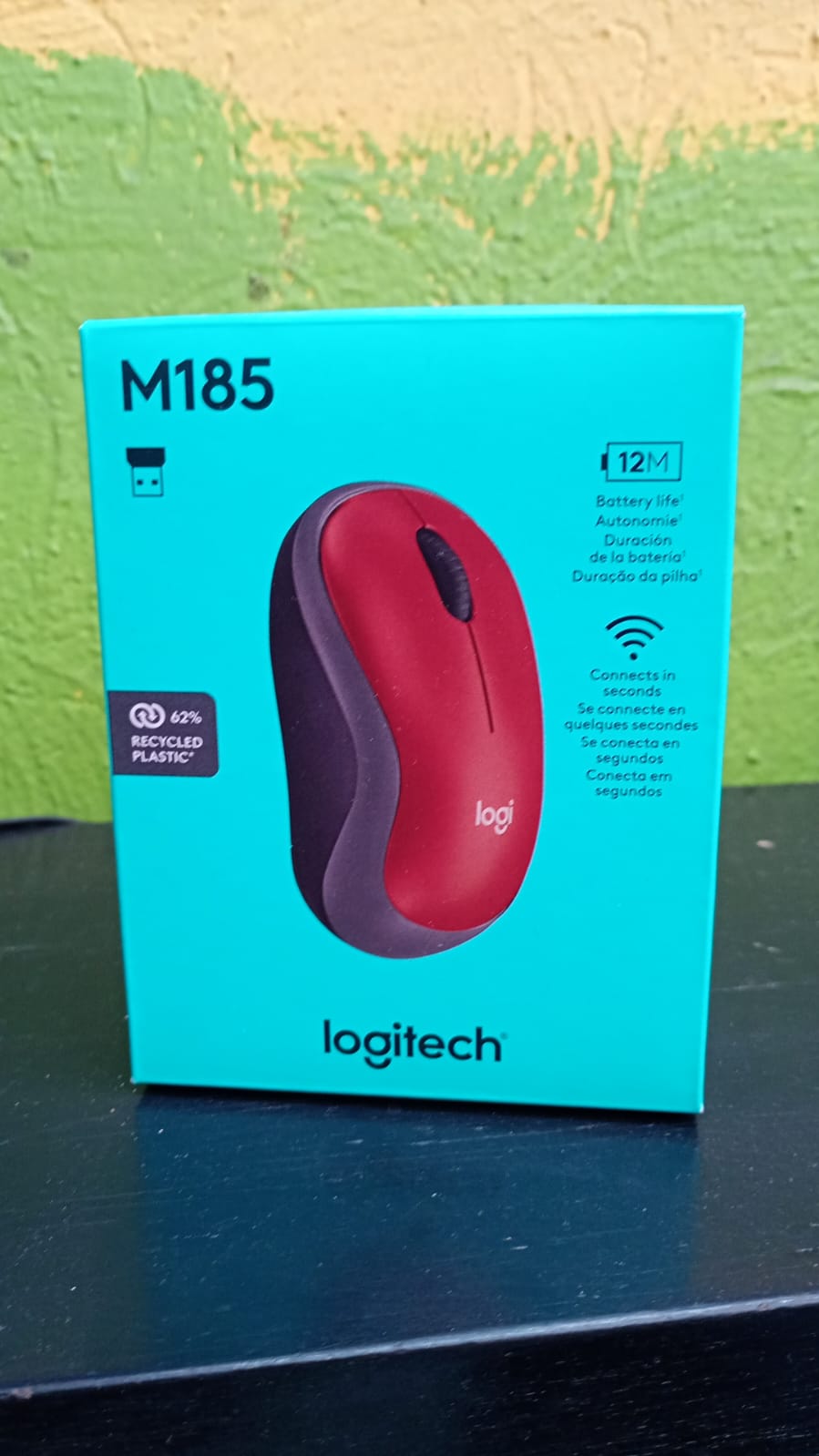 MOUSE LOGITECH M185 WRLS INALAMBRICO ROJO