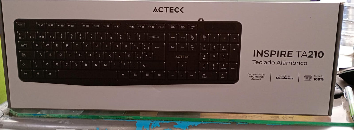 Teclado Diseño Clásico Inspire TA210 Alámbrico
