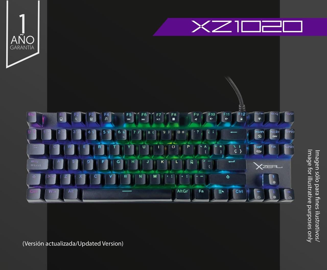 TECLADO MECANICO GAMER XZEAL XZ1020/SWITCH RED/RGB/NEGRO