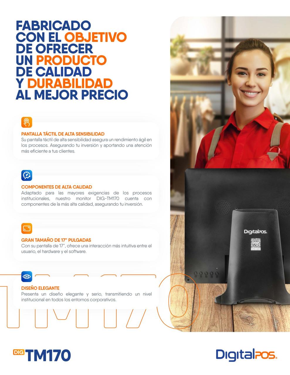 MONITOR POS DIGTM170 17 pulgadas