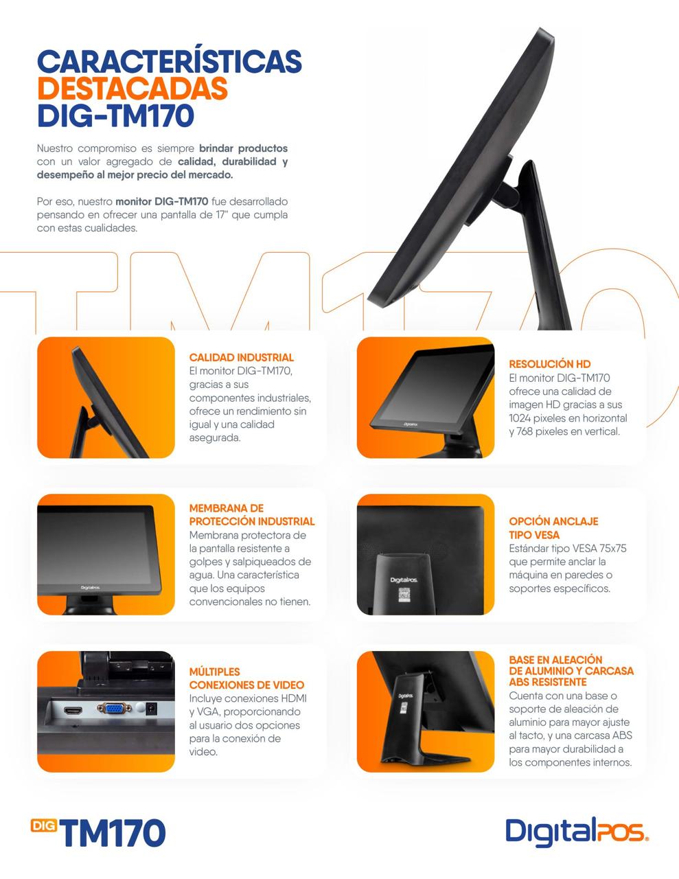 MONITOR POS DIGTM170 17 pulgadas