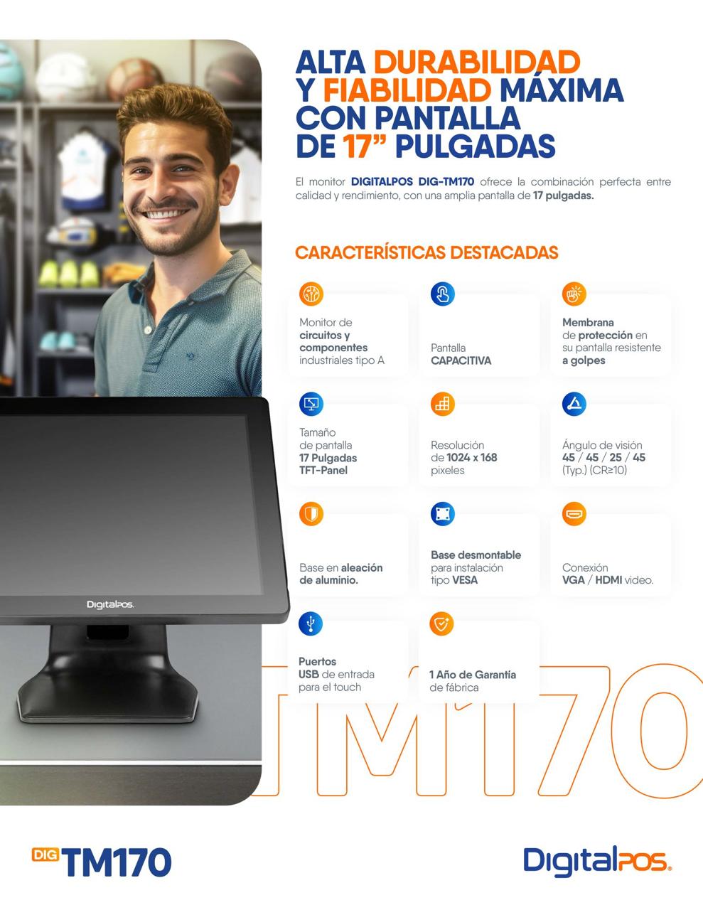 MONITOR POS DIGTM170 17 pulgadas