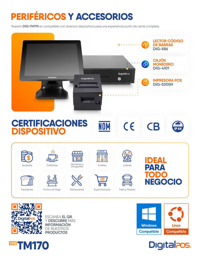 MONITOR POS DIGTM170 17 pulgadas
