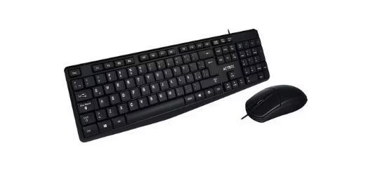 Kit Acteck 2 en 1 Alámbrico Creator MK210 / 1000 DPI / Teclado Clásico / Mouse / Essential Negro