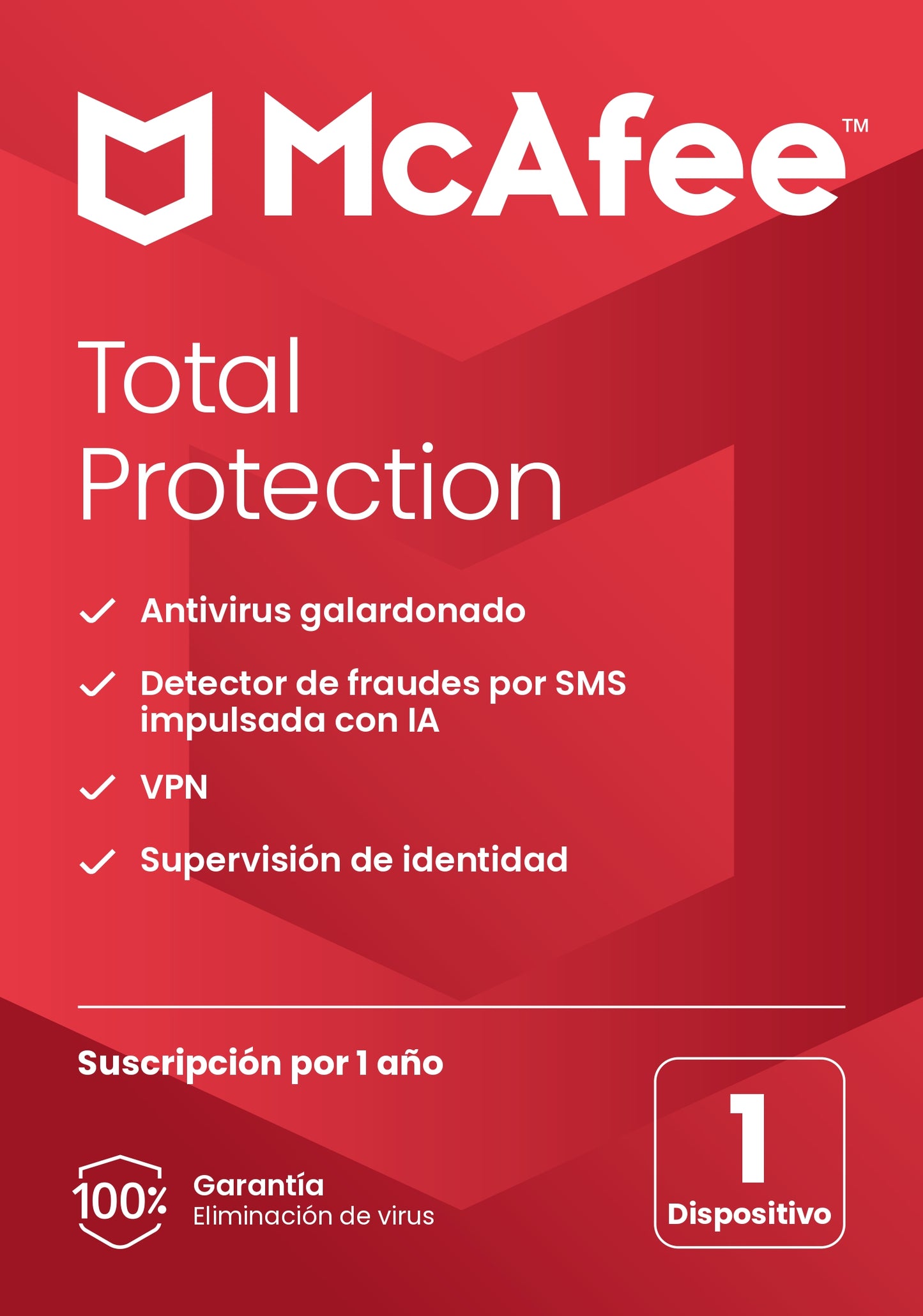 McAfee Total Protección 1año 1usuario