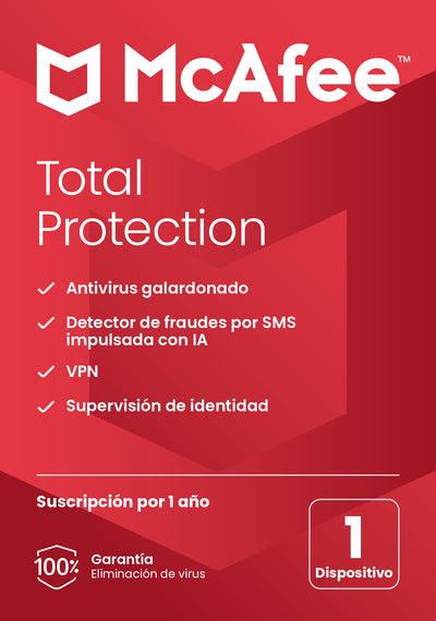 McAfee Total Protección 1año 1usuario
