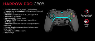 GAMEPAD HARROW PRO  REDRAGON WIRELESS PC/PS3